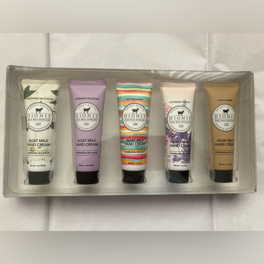 NWT Goat Milk Dionis Hand Cream Set 5 (1 oz tubes)